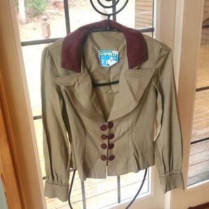 Crumpets 70's Vintage Bolera Cottage Core Gibson Girl Sz. S Jacket